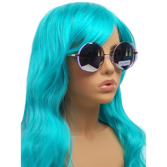 FGX by Foster Grant Gold & Purple Full Round Metal Frame Sunglasses 52077FGX500 - Picture 1 of 11